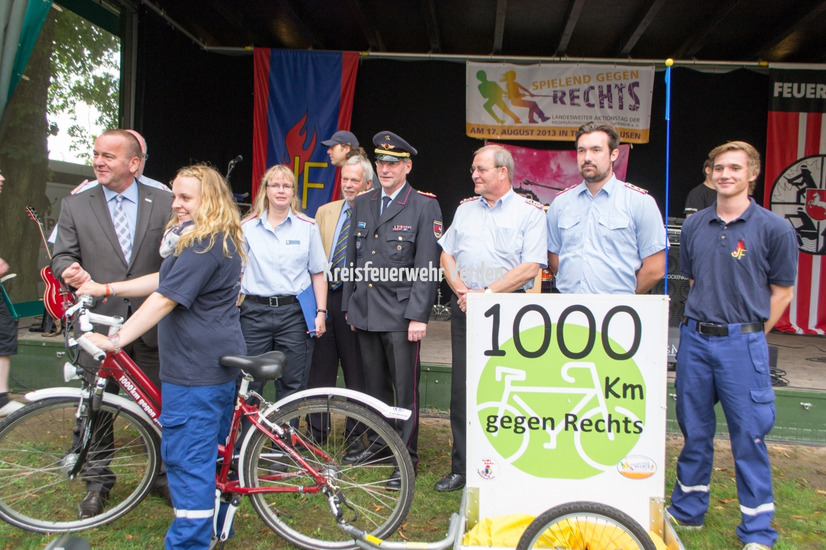 Die Fahrradstaffel 1000 km gegen Rechts endete auf dem Aktionstag.