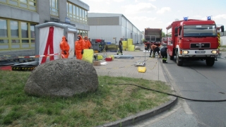 Einsatzkräfte vor Ort.
