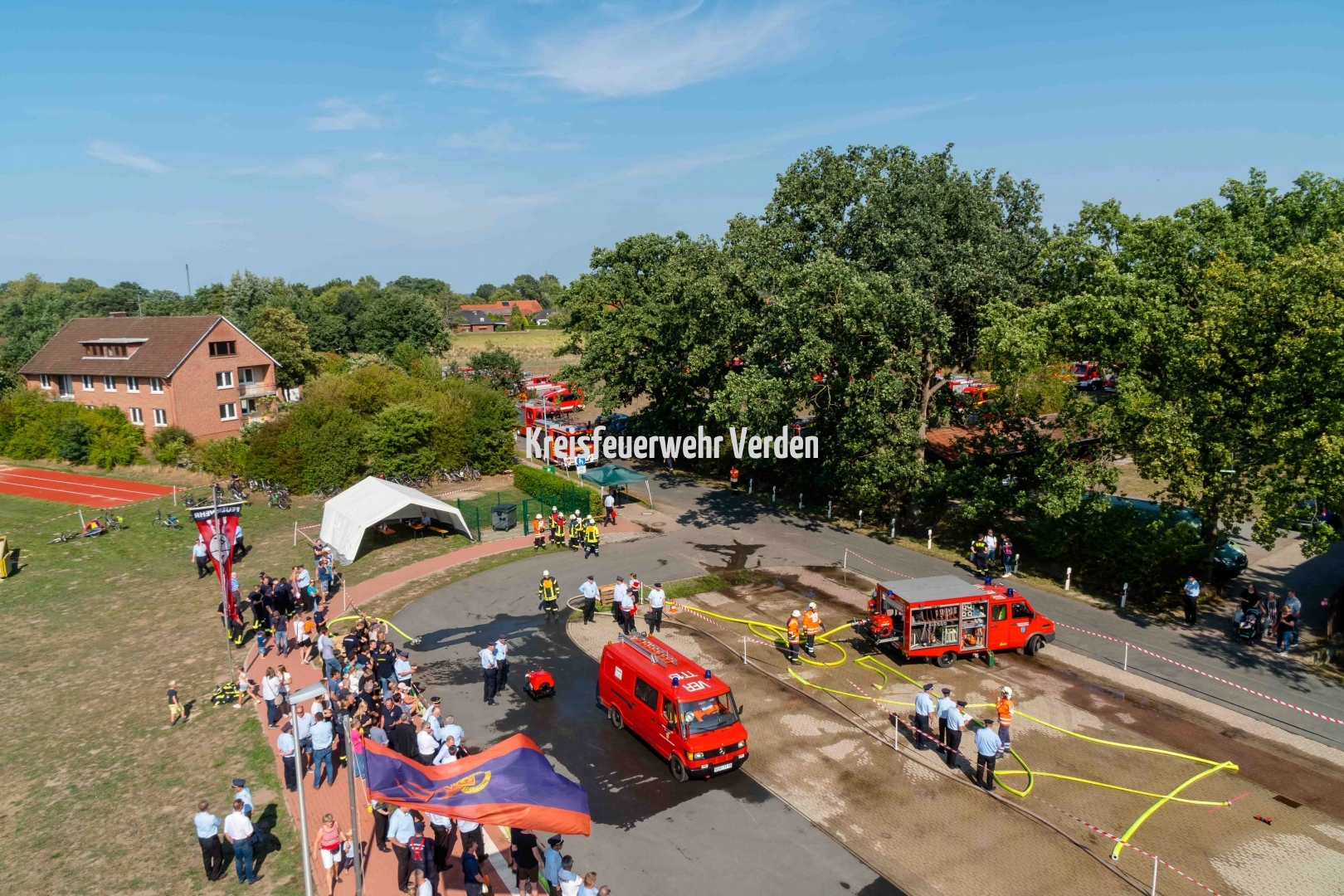 Der Wettkampfplatz von oben.