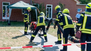 Im Modul A galt es eine Saugleitung möglichst schnell und fehlerfrei zu kuppeln.