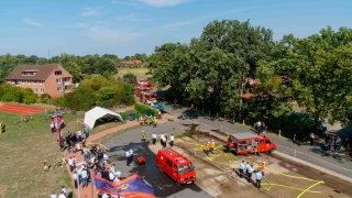 Der Wettkampfplatz von oben.