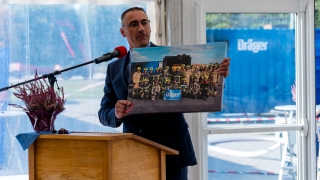 Fachausschussvorsitzender Jens Richter begrüßte die Einweihung der Realbrandausbildungsanalage.