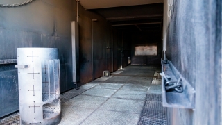 Das Innere der Realbrandausbildungsanlage.