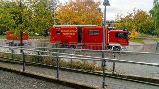 Der Einsatzleitwagen 2 diente als Kommunikationszentrale der Technischen Einsatzleitung. Der Einsatzleitwagen 2 diente als Kommunikationszentrale der Technischen Einsatzleitung.