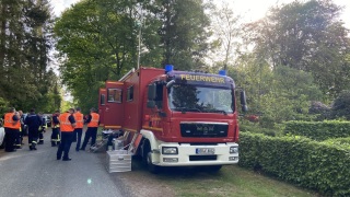 Einsatzkräfte vor Ort.