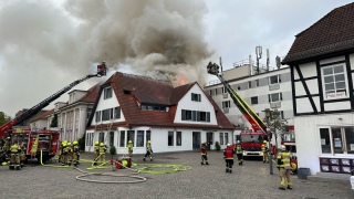 Dachstuhlbrand in der Achimer Innenstadt.