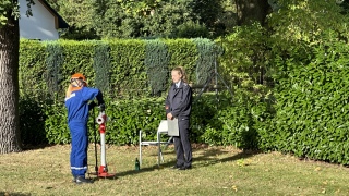 Setzen vom Standrohr