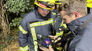 Erkundung mit der Drohne der Kreisfeuerwehr.