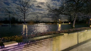 Hochwasser am Verdener Allerpark. Hochwasser am Verdener Allerpark.