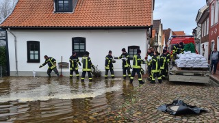 Sicherungsmaßnahmen im Verdener Fischerviertel.