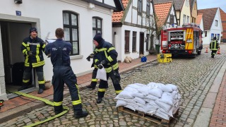 Sicherungsmaßnahmen im Verdener Fischerviertel.