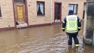 Sicherungsmaßnahmen im Verdener Fischerviertel.