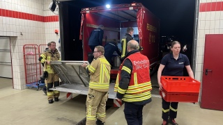 Verpflegungsgruppe und Verpflegungszug gemeinsam im Einsatz.