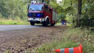 Ins Übungsgebiet anrückenden Fachzüge.