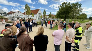 Begrüßung im Verdener Allerpark durch Kreisbrandmeister Dennis Körte, Fachbereichsleiterin Dr. Stephanie Fries, Bürgermeister Lutz Brockmann und Stadtbrandmeister Peter Schmidt.