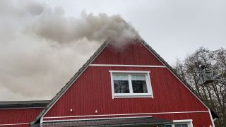 Dachstuhlbrand in Oyten-Schaphusen.