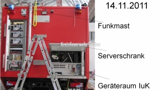 Neben umfganreicher Satelliten- und Mobilfunkkommunikationsausrüstung ...