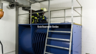 Im Keller der FTZ befindet sich die Atemschutzübungsstrecke.