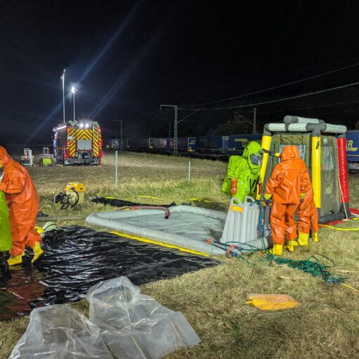 Trupp wird Dekontaminiert